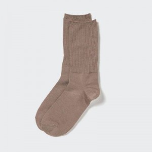Beige Uniqlo HEATTECH 2-Way Women Socks | 6475713