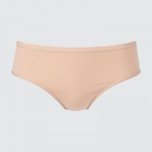 Beige Uniqlo Mid-Rise Women Briefs | 8729195