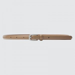 Beige Uniqlo Skinny Women Belts | 2638403