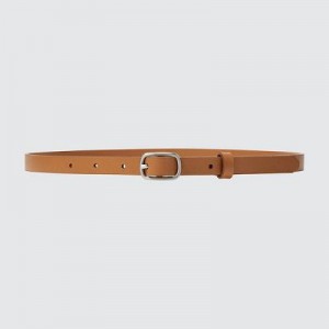 Beige Uniqlo Skinny Women Belts | 3295271