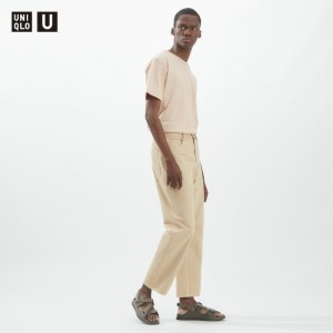 Beige Uniqlo U Regular Fit Men Jeans | 3697080