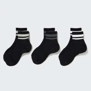 Black Uniqlo 3 Pack Women Socks | 1717086