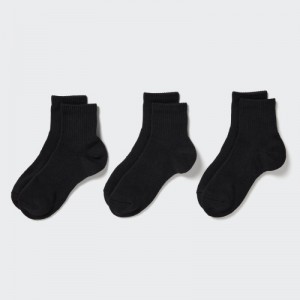 Black Uniqlo 3 Pack Women Socks | 4966009
