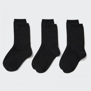 Black Uniqlo 3 Pack Women Socks | 5568440