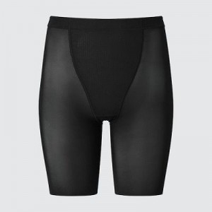 Black Uniqlo AIRism Support Body Shaper Unlined Half Women Tight | 6342063