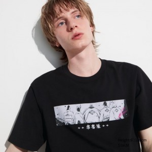 Black Uniqlo Bleach: Thousand-year Blood War Ut Short-sleeve Graphic Men T Shirts | 8355444