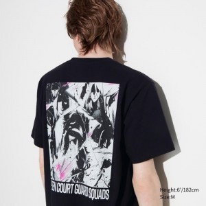 Black Uniqlo Bleach: Thousand-year Blood War Ut Short-sleeve Graphic Men T Shirts | 100612