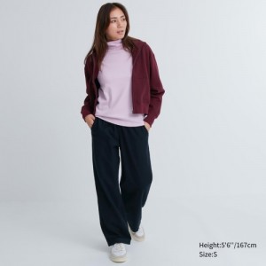 Black Uniqlo Flannel Lounge Women Pants | 8395170