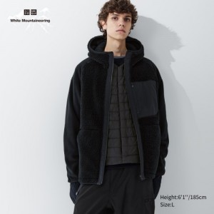 Black Uniqlo Fleece Full-Zip Long-Sleeve Women Hoodie | 7846643