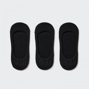 Black Uniqlo Footsies 3 Pack Low Cut Women Socks | 6432042