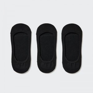 Black Uniqlo Footsies 3 Pack (Low Cut) Women Socks | 5062382