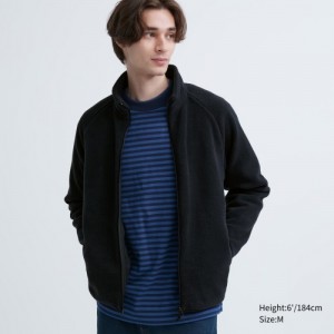 Black Uniqlo Full-Zip Women Fleece | 7896819