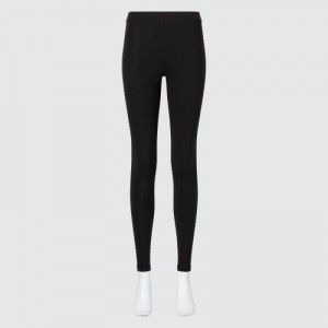 Black Uniqlo HEATTECH Cotton Extra Warm Women Leggings | 2660594