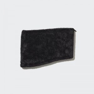 Black Uniqlo HEATTECH Fluffy Yarn Women Neck Warmer | 328655