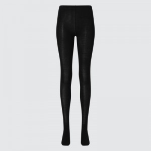 Black Uniqlo HEATTECH Knitted Women Tight | 1659701