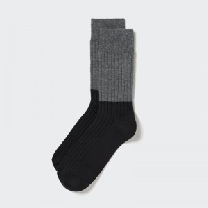 Black Uniqlo HEATTECH Men Socks | 2358904