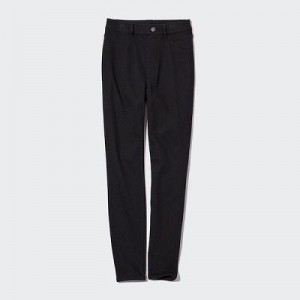 Black Uniqlo HEATTECH Ultra Stretch High-Rise Women Pants | 8190227