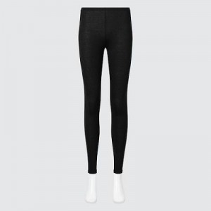 Black Uniqlo HEATTECH Women Leggings | 4655865