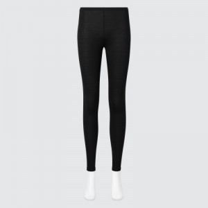 Black Uniqlo HEATTECH Women Leggings | 9526629
