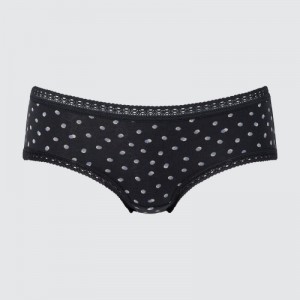 Black Uniqlo Hip Huggers Women Briefs | 8309312