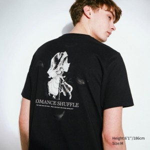 Black Uniqlo Introduction Of Detective Conan Case Closed Ut Short-sleeve Graphic Men T Shirts | 2161403