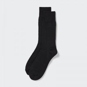 Black Uniqlo Links Checked Men Socks | 5746042