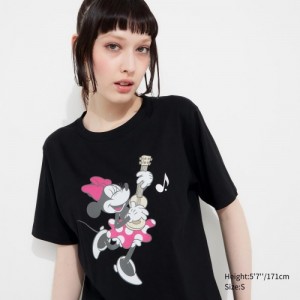 Black Uniqlo MAGIC FOR ALL FOREVER UT Short-Sleeve Women T Shirts | 8593634