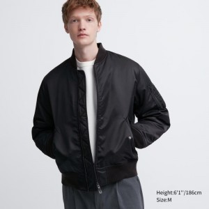 Black Uniqlo Ma-1 Men Jackets | 4064170