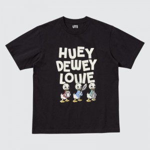Black Uniqlo Magic For All Favorites UT Short-Sleeve Women T Shirts | 7732144