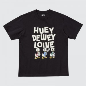 Black Uniqlo Magic For All Favorites Ut Short-sleeve Graphic Men T Shirts | 163546