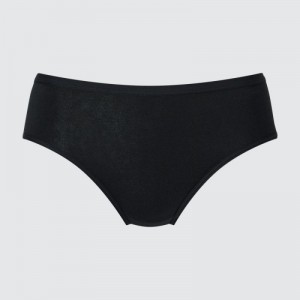 Black Uniqlo Mid Rise Basic Women Briefs | 7439596