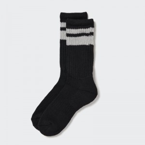 Black Uniqlo Pile Lined Men Socks | 5121523