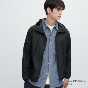 Black Uniqlo Pocketable Uv Protection 3d Cut Men Parka | 5671623