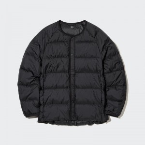 Black Uniqlo Recycled Down Men Jackets | 6519388