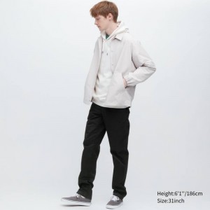 Black Uniqlo Regular Fit Chino Men Pants | 2219277