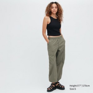 Black Uniqlo Ribbed Cropped Sleeveless Women Tank Top | 2071739