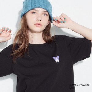 Black Uniqlo Sanrio characters UT Short-Sleeve Women T Shirts | 6014252