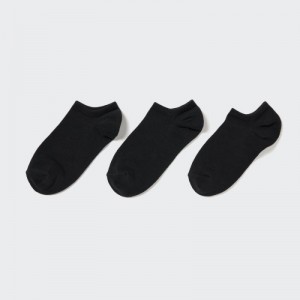 Black Uniqlo Short (3 Pairs) Women Socks | 9424006