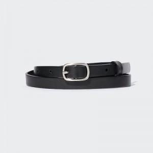 Black Uniqlo Skinny Women Belts | 4711107