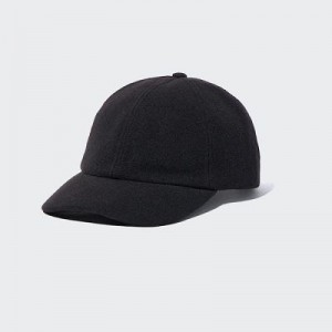 Black Uniqlo UV Protection Women Caps | 7823761