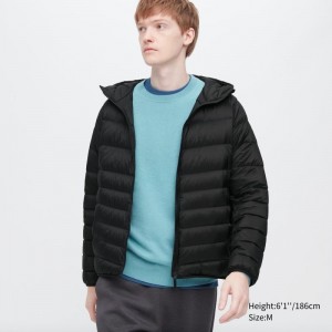 Black Uniqlo Ultra Light Down 3d Cut Men Parka | 8315602