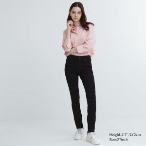 Black Uniqlo Ultra Stretch Women Jeans | 3151116