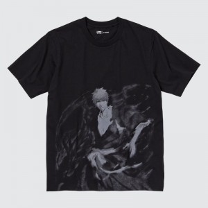 Black Uniqlo Ut Archive Ut Bleach Short-sleeve Graphic Men T Shirts | 5808817