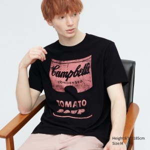 Black Uniqlo Ut Archive Ut Short Sleeve Graphic Andy Warhol Men T Shirts | 1573273