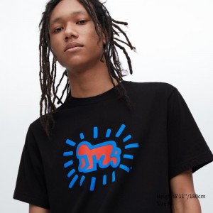 Black Uniqlo Ut Archive Ut Short Sleeve Graphic Keith Haring Men T Shirts | 7273603