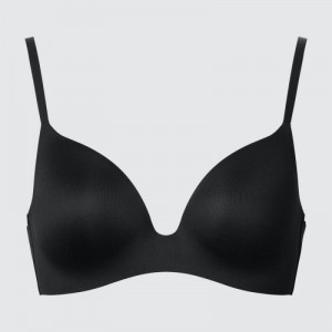 Black Uniqlo Wireless (3D Hold) Women Bras | 9968825