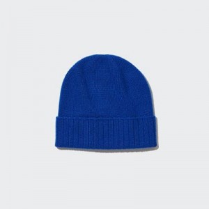 Blue Uniqlo Cashmere Knitted Women Beanie | 2183929