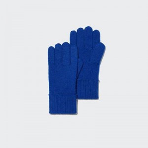 Blue Uniqlo Cashmere Knitted Women Gloves | 3409294