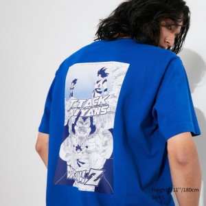 Blue Uniqlo Dragon Ball Ut Short-sleeve Graphic Men T Shirts | 4889625