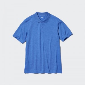 Blue Uniqlo Dry-ex Men Polo Shirts | 7898890
